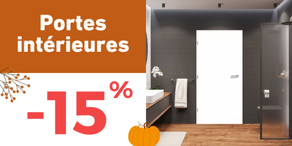 Portes intérieures : -15%